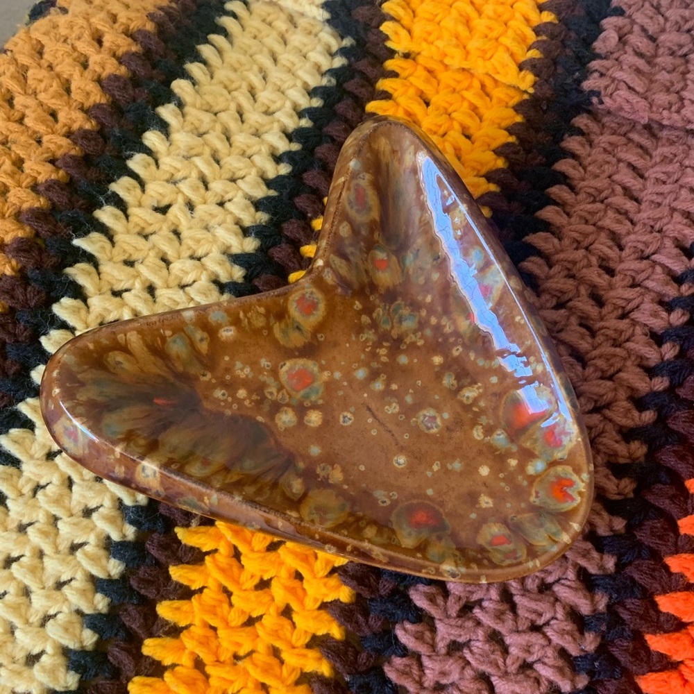 Vintage MCM boomerang ashtray